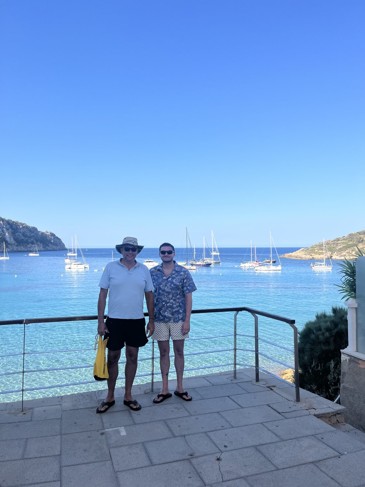 Crew walking the harbourside ashore