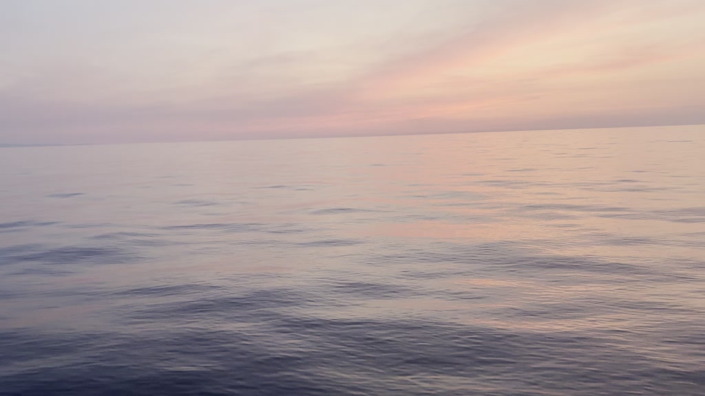Dusk on passage aboard Gran Blau